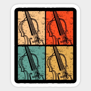 Vintage Violin Design Sticker